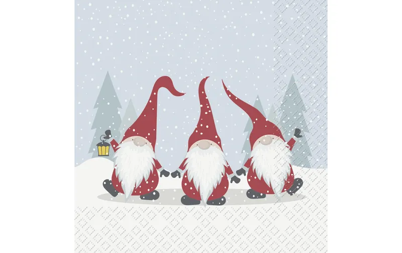 Stewo Weihnachtsservietten Gnomo 33 x 33 cm, 20 pieces