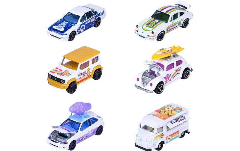 Majorette Care Bears Premium Cars, 6+1-sort. Metalldruckguss