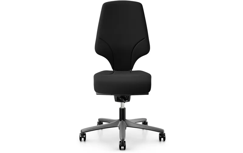 Giroflex office chair 64 with padded backrest, without armrests, black