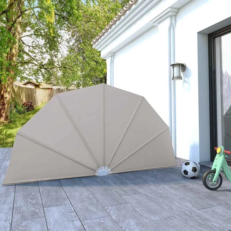 Faltbarer Terrassen-Seitenfächer Creme 160 cm