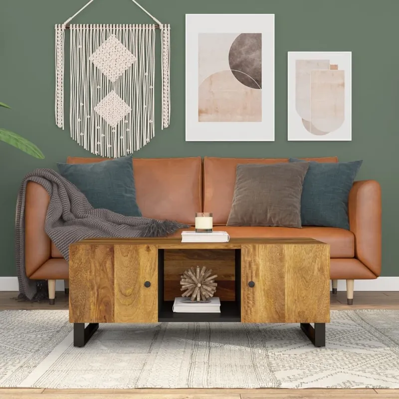 Couchtisch 100x54x40 cm Massivholz Mango & engineered wood