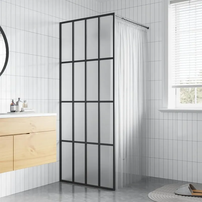 Duschwand für Walk-in Dusche Mattes Sicherheitsglas 80x195 cm