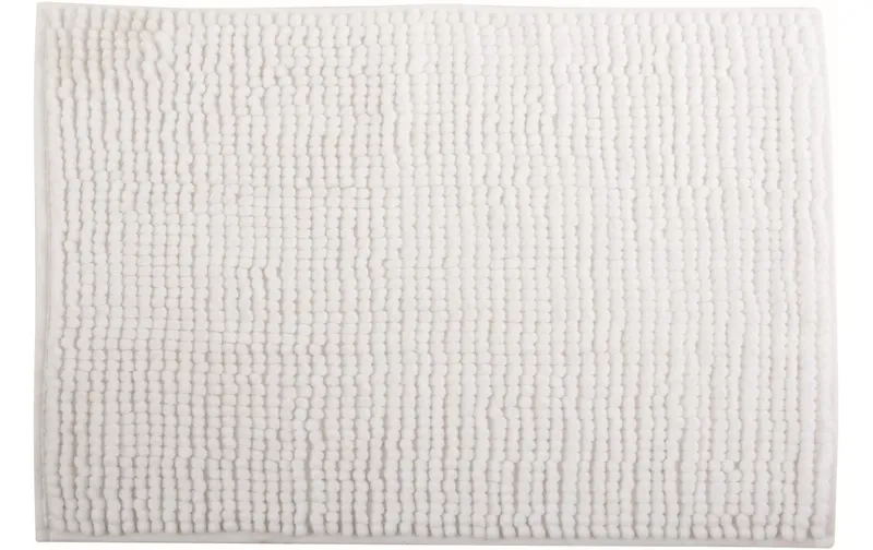MSV Badteppich Chenille 40 x 60 cm, white