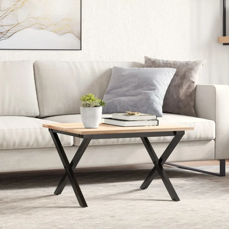 Couchtisch-Gestell in X-Form 60x40x38 cm Stahl