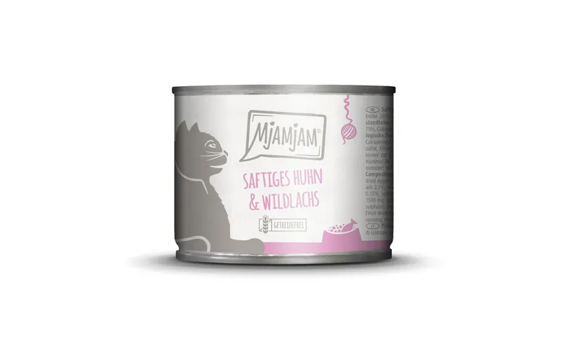Mjamjam Nassfutter Dose Huhn & Wildlachs, 200 g
