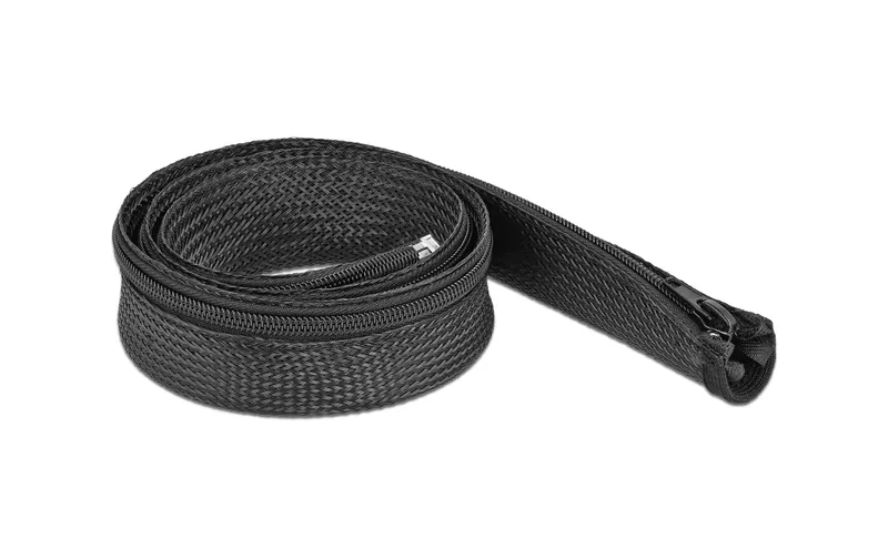 Delock Kabelschlauch 1 m x 30 mm, mit Reissverschluss noir