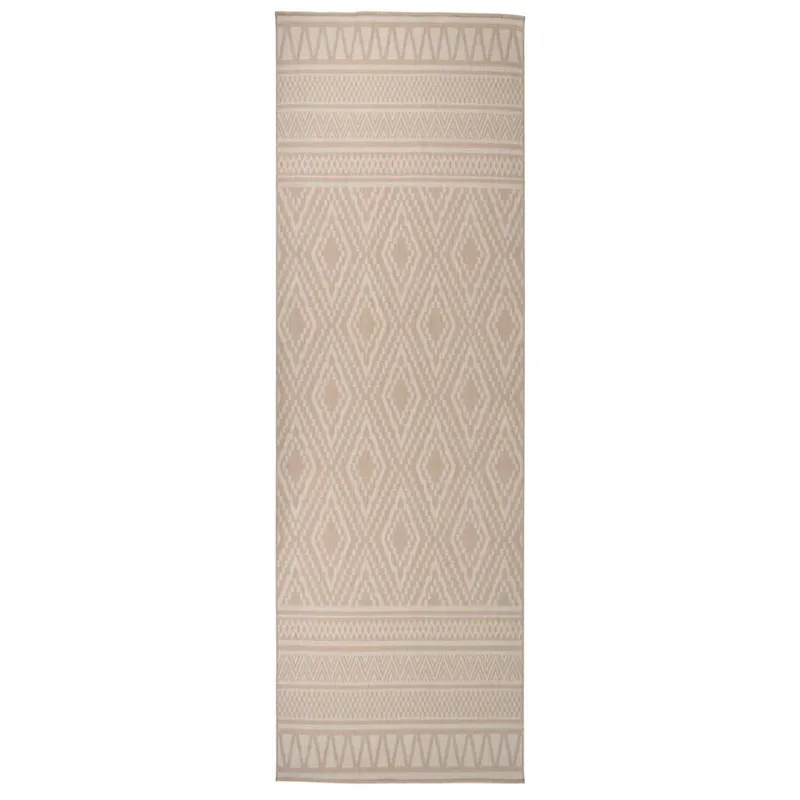 Outdoor-Teppich Flachgewebe 80x250 cm marrone Gestreift