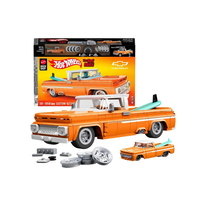 Mega Construx Hot Wheels Mattel Brick Shop Custom 62 Chevy Pickup