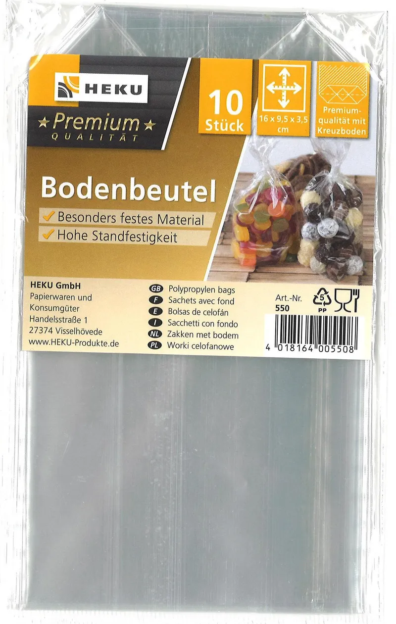 Bodenbeutel ohne Druck