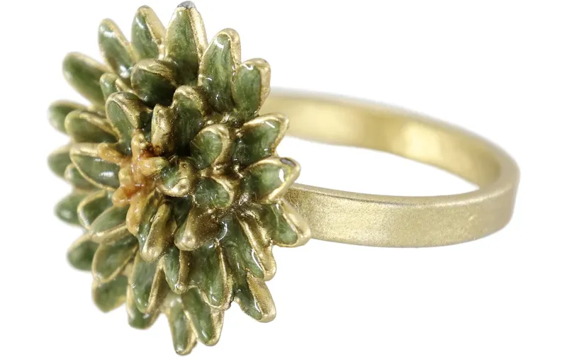 Chic Antique Serviettenring Fleur verde/Gold