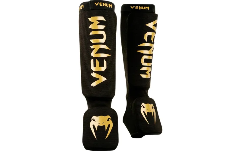 Venum Kontact Shin Guards Schwarz/Gold, M