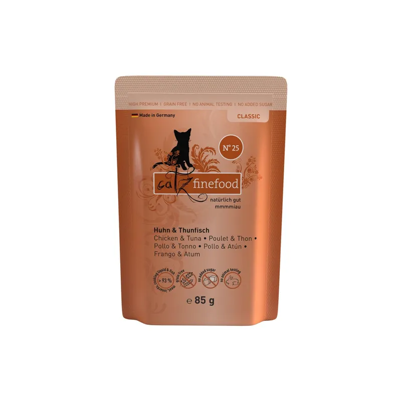 catz finefood Nassfutter No.25 Huhn & Thunfisch, 85 g