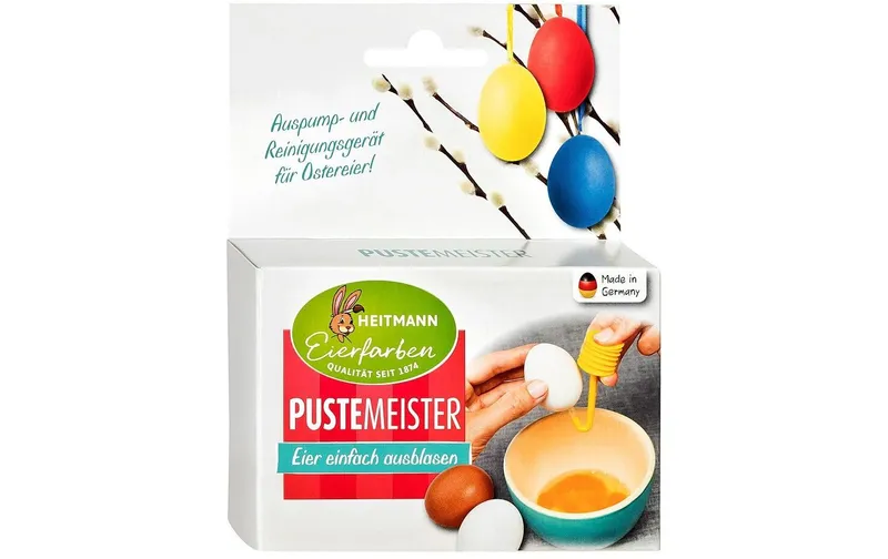 bruns Heitmann Eier-Ausblasgerät Puste-Meister Gelb, 1 pièces