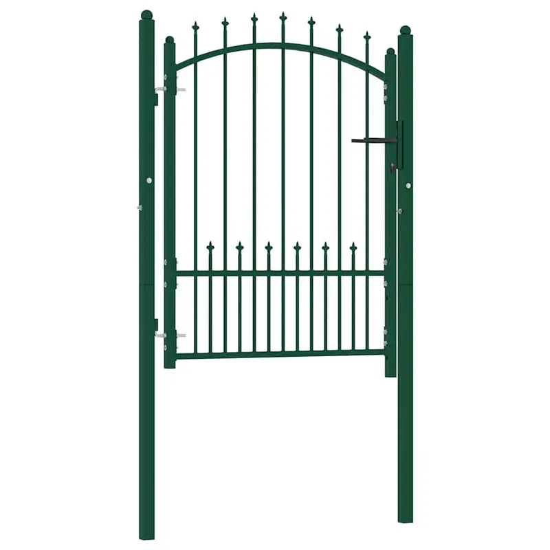 Zauntor EMMEN mit Spikes Stahl 104 x 109,5 cm verde