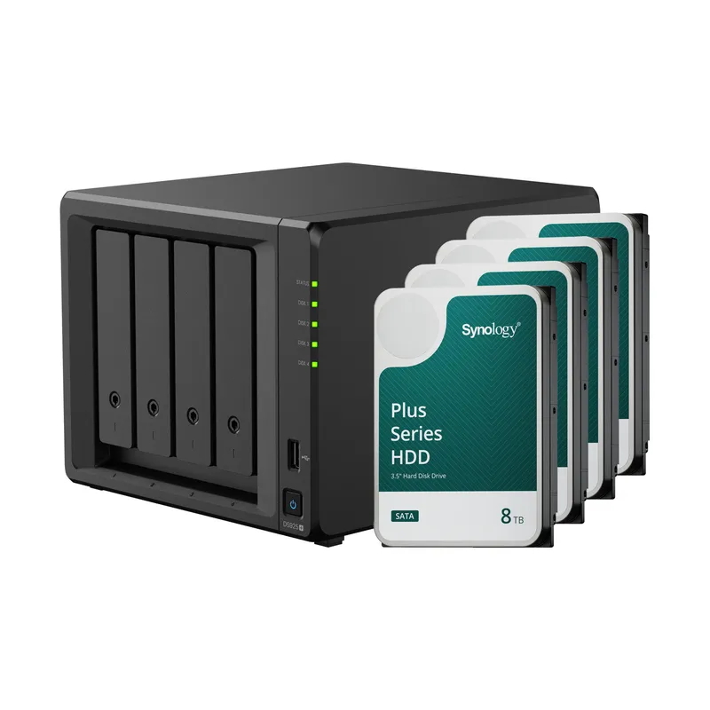 Synology NAS Diskstation DS925+ 4-bay Synology Plus HDD 32 TB