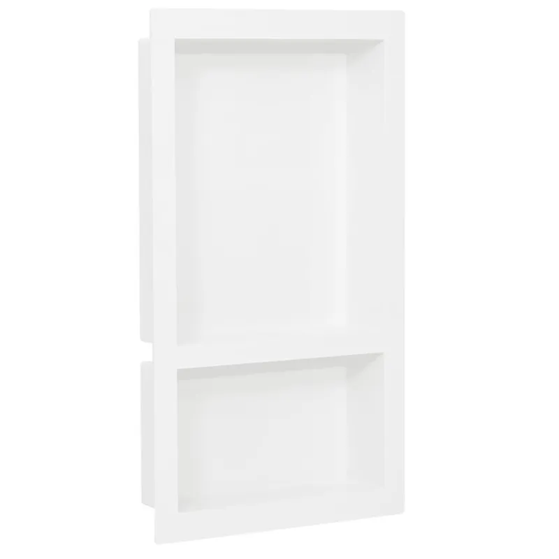 Duschnische mit 2 Fächern Hochglanz-Weiß 41x69x9 cm