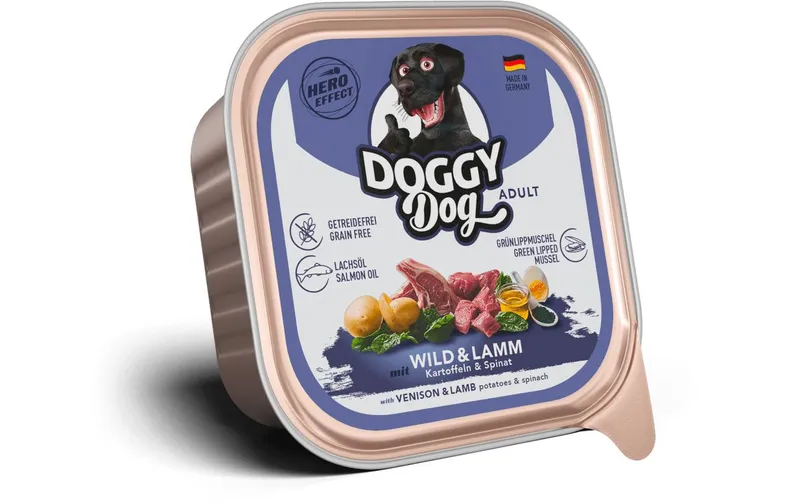 DOGGY Dog Nassfutter DoggyDog Schale Wild, Lamm Adult 150 g
