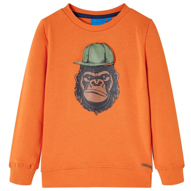 Sweatshirt pour enfants orange foncé 92
