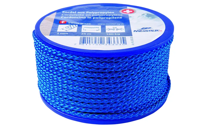 Meister Kordel Ø 3 mm, 25 m, 180 kg, blu