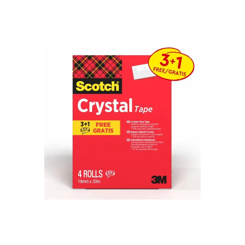 Scotch Crystal Clear 19 mm x 33 m, transparent