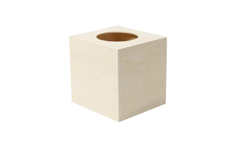 I AM CREATIVE Holzartikel Kosmetikbox quadratisch, 15 x 15 x 14.5 cm