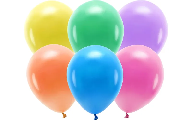 Partydeco Luftballon Uni Eco Pastel 10 Stück, Mehrfarbig, Ø 30 cm