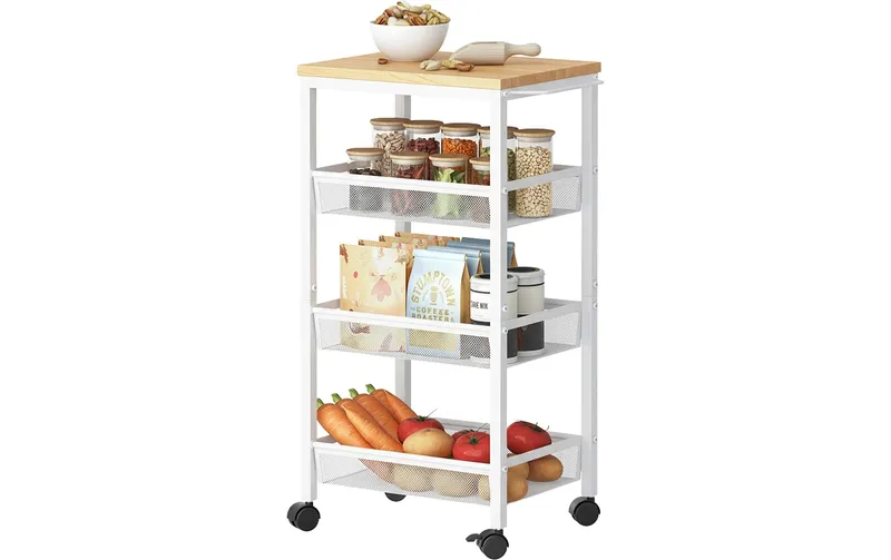 relaxdays Nischenwagen 77 x 22 x 45.5 cm bianco