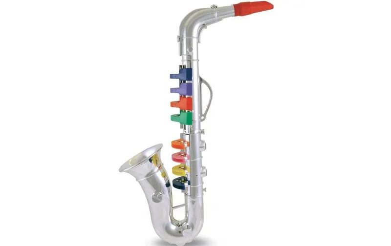 Bontempi Musikinstrument Saxophon con 8 farbigen Tasten