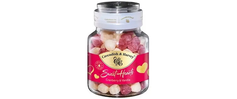 Cavendish & Harvey Sweet Hearts Cranberry & Vanilla Bonbons 350 g