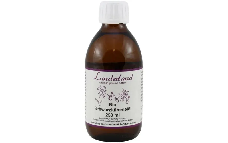 Lunderland Hunde-Nahrungsergänzung Bio-Schwarzkümmelöl 250 ml