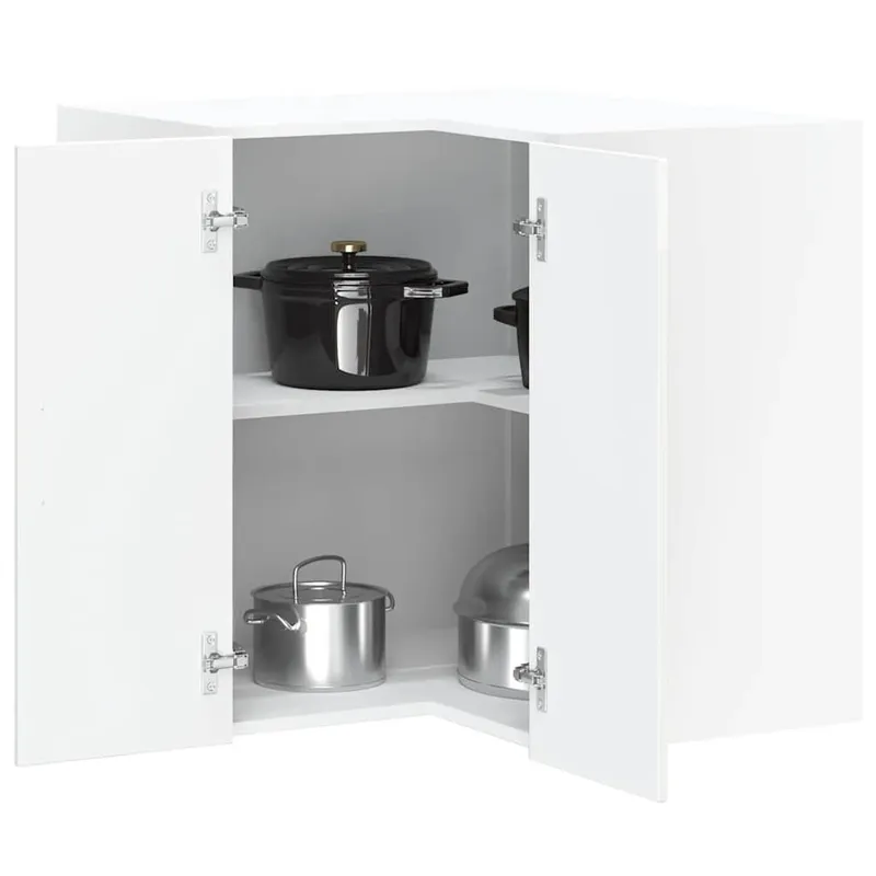 Küchen-Eckhängeschrank Lucca Hochglanz-bianco derivato del legno