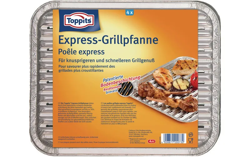 Toppits Grillschale Express 4 pezzi