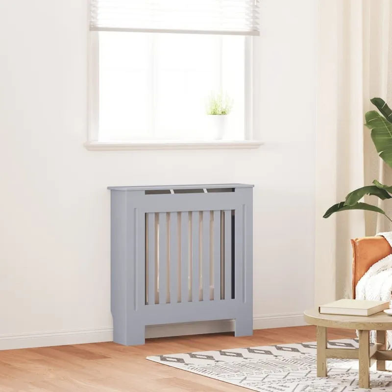 Cache-radiateur bois d'ingénierie Gris 78 cm