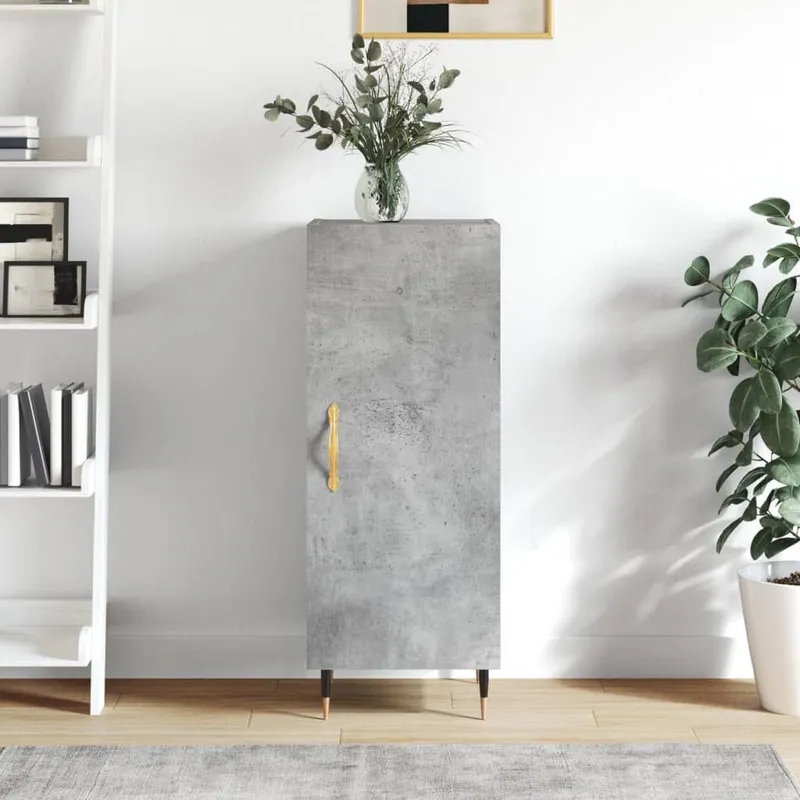 Sideboard Betongrau 34,5x34x90 cm derivato del legno