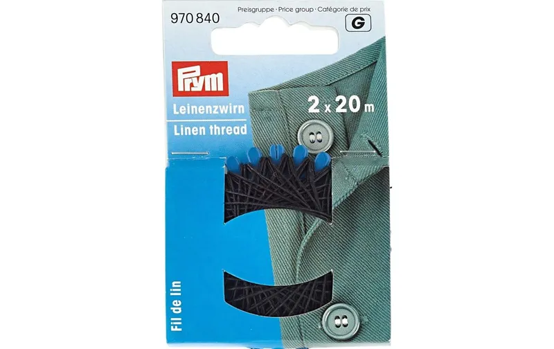 Prym Leinenzwirn 20 m, noir