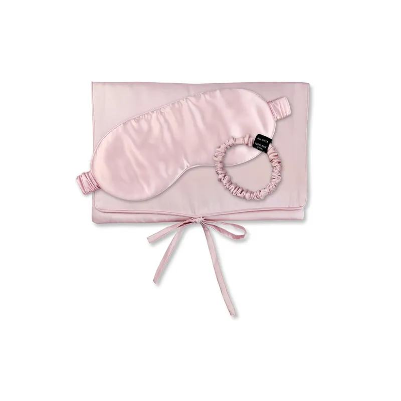 Ailoria Travel Set S, Tasche, Schlafmaske und Scrunchie aus Seide