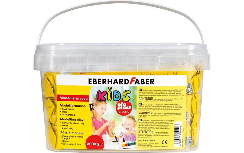 Eberhard Faber Modelliermasse Efa-plast Classic Kids 3 kg, blanc