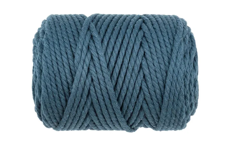 Glorex Wolle Makramee Rope gedreht 85 m x 5 mm, 500g, Türkis