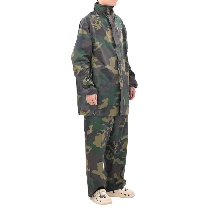Tarnfarben Regenbekleidung for Männer 2-teilig with Kapuze Größe XL