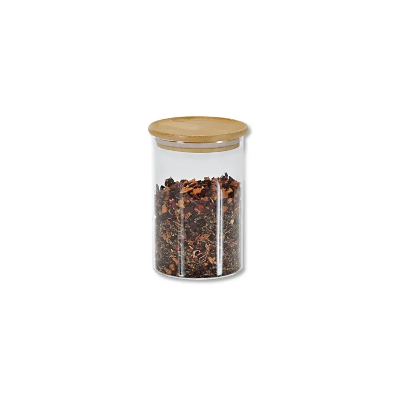 Kesper Vorratsglas Bambusdeckel 800 ml Rund Transparent