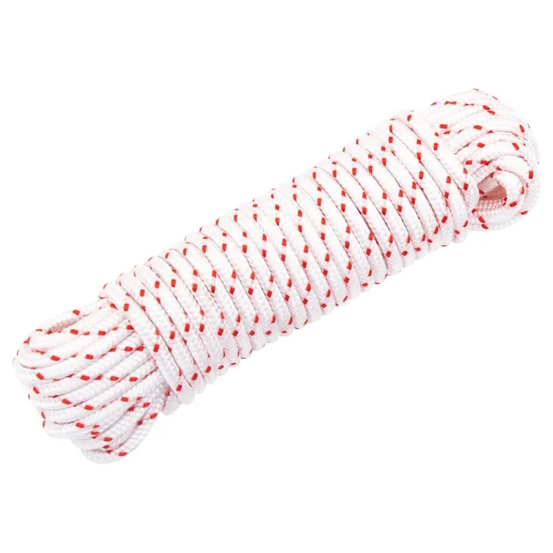 Corda di Avviamento Bianca e Rossa Ø4 mm 10 m Nylon