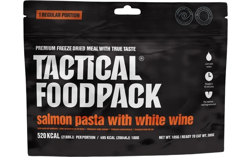 Tactical Foodpack Hauptgericht Lachsnudeln mit biancowein