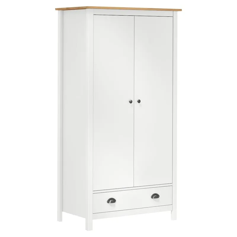 armadio mit 2 Türen Hill bianco 89x50x170 cm Kiefernholz