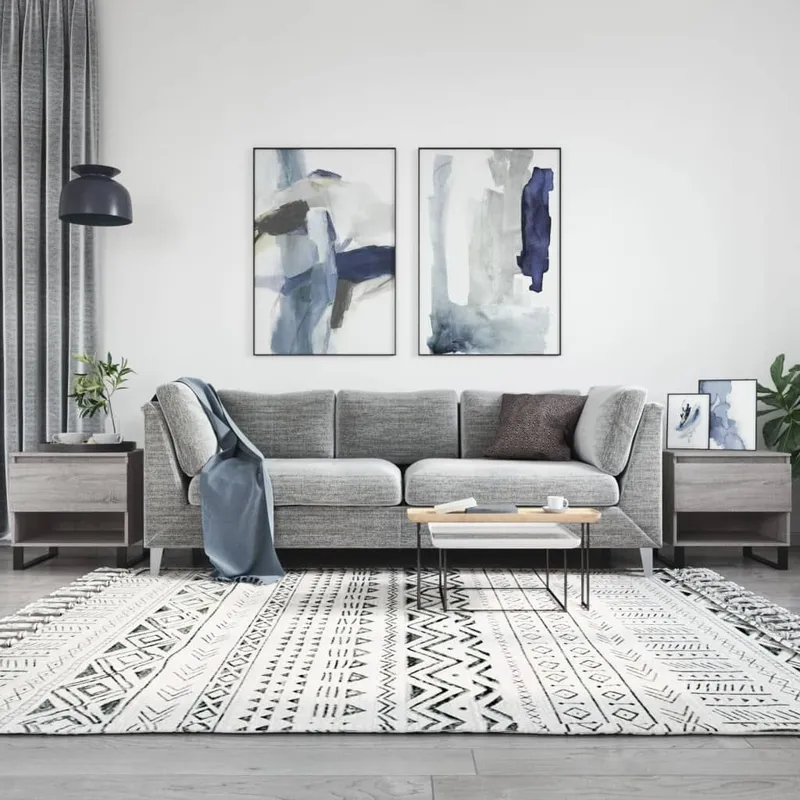 Couchtische 2 Stk. grigio Sonoma 50x46x50 cm derivato del legno