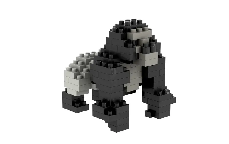 BRIXIES Bausteinmodell Gorilla in 134 Bausteinen
