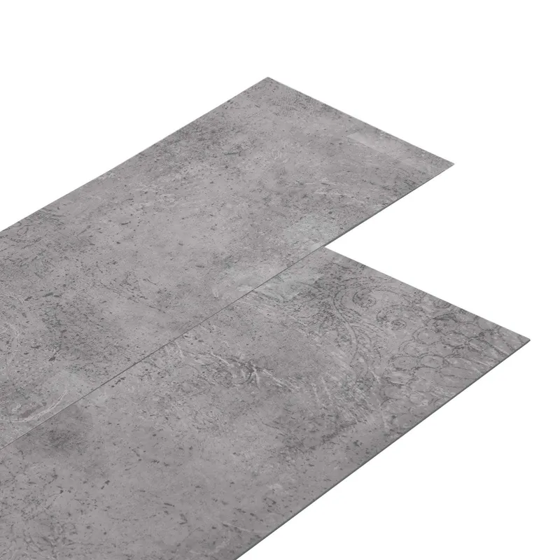 Planches de sol en PVC autocollantes Ciment marron 30,5 x 61 cm