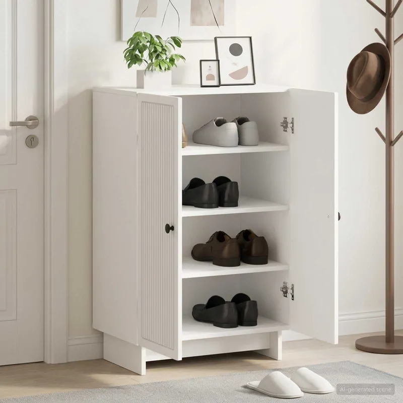 Schuhschrank EDE 59,5 x 39,5 x 90 cm derivato del legno bianco