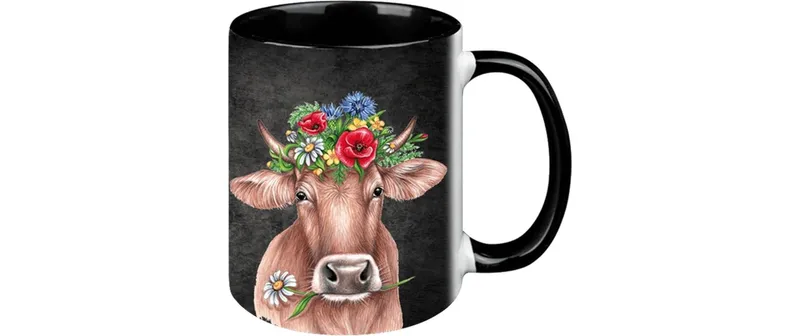 creanorm Tasse Blumenkuh Black Edition 330 ml, 1 pièces, noir