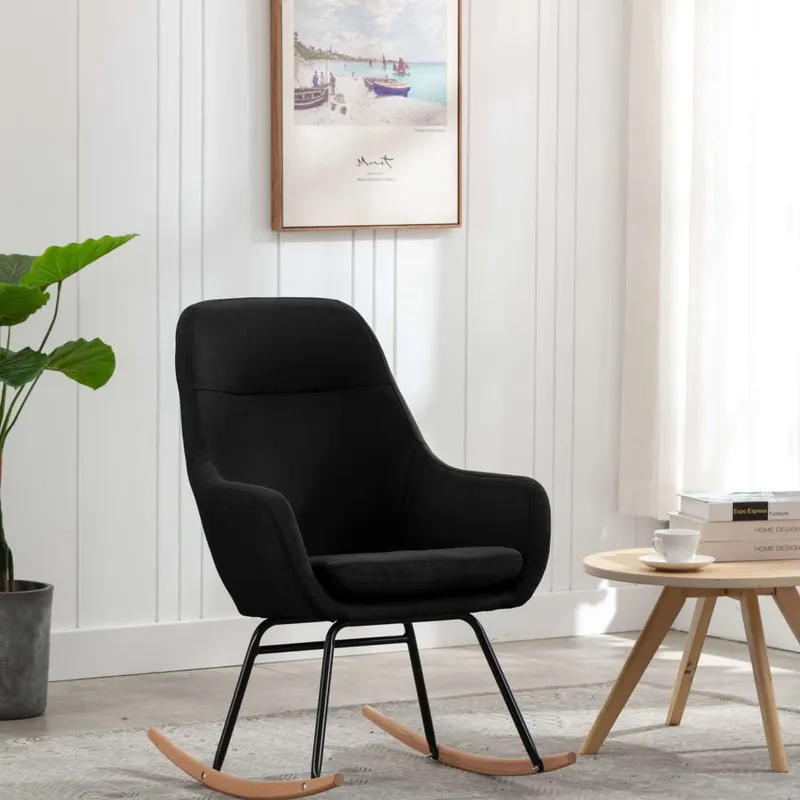 Schaukelstuhl black fabric