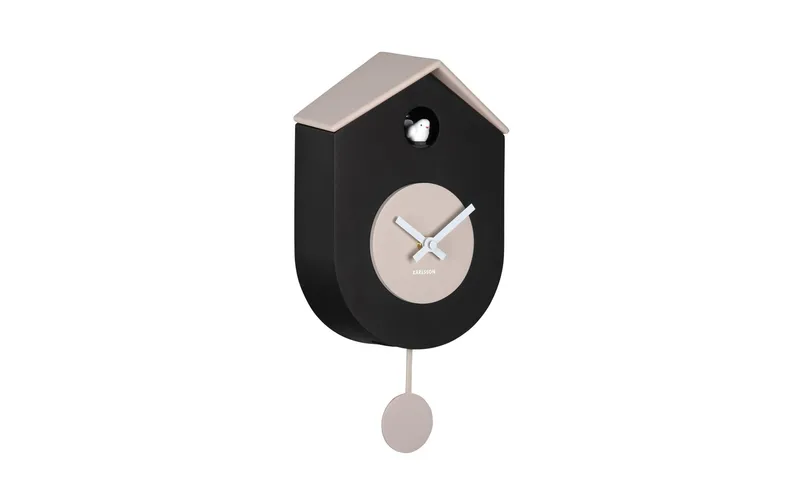 KARLSSON Wanduhr Kuckuck Grato 17.5 x 33.2, Black/Grey